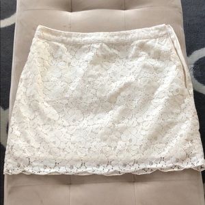 Talula, Aritzia Etta Lace Mini Skirt in Ivory